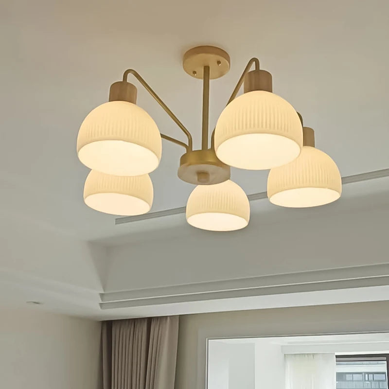 suspension moderne abat-jour en verre pour cuisine îlot