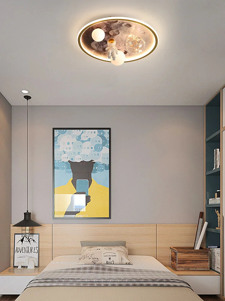 plafonnier led dessin animé lune enfants