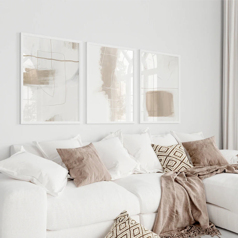 art mural abstrait géométrique moderne pour décoration intérieure