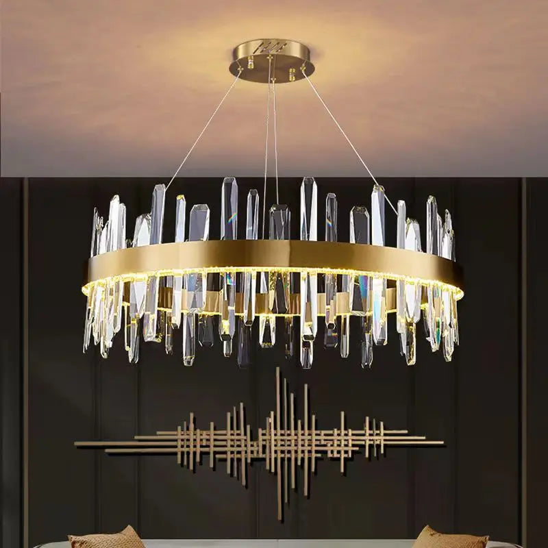 lustre en cristal à led design moderne pour intérieur
