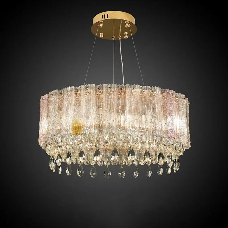lustre en cristal de luxe avec lumières led nordiques