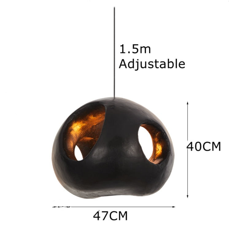 Suspension design ronde noire Aldo