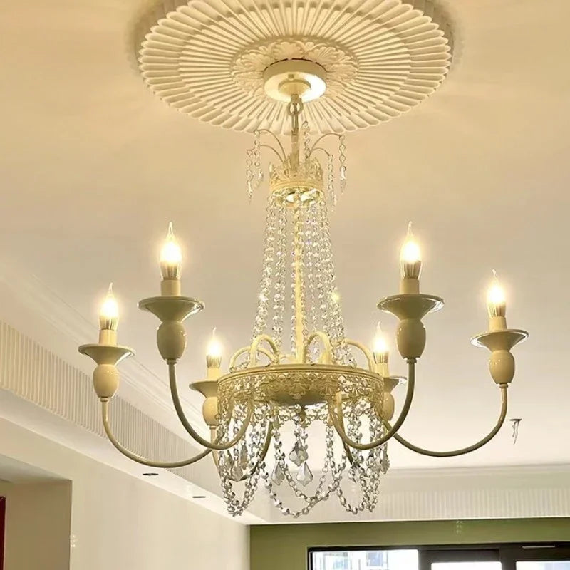 lustre en cristal style français pour chambre de princesse