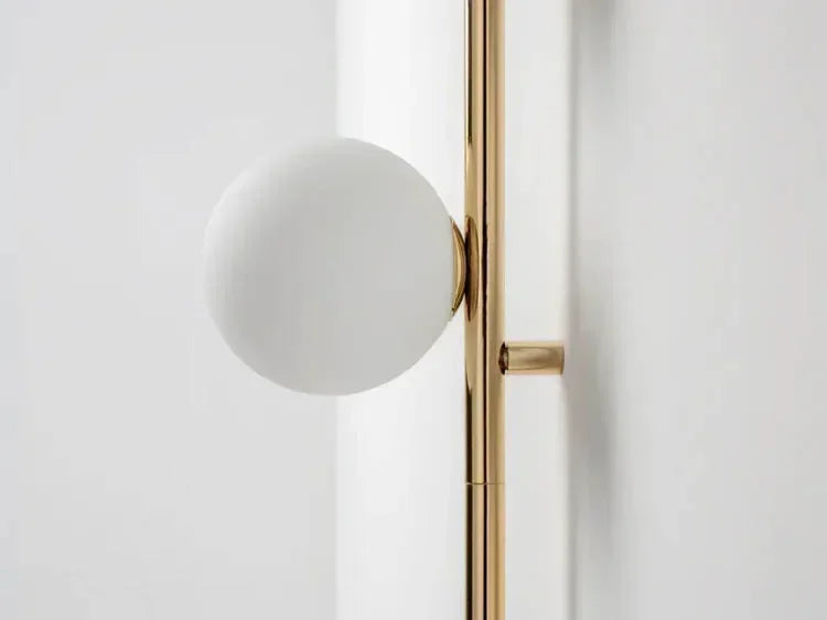 applique murale led longue avec prise de câble en verre rond