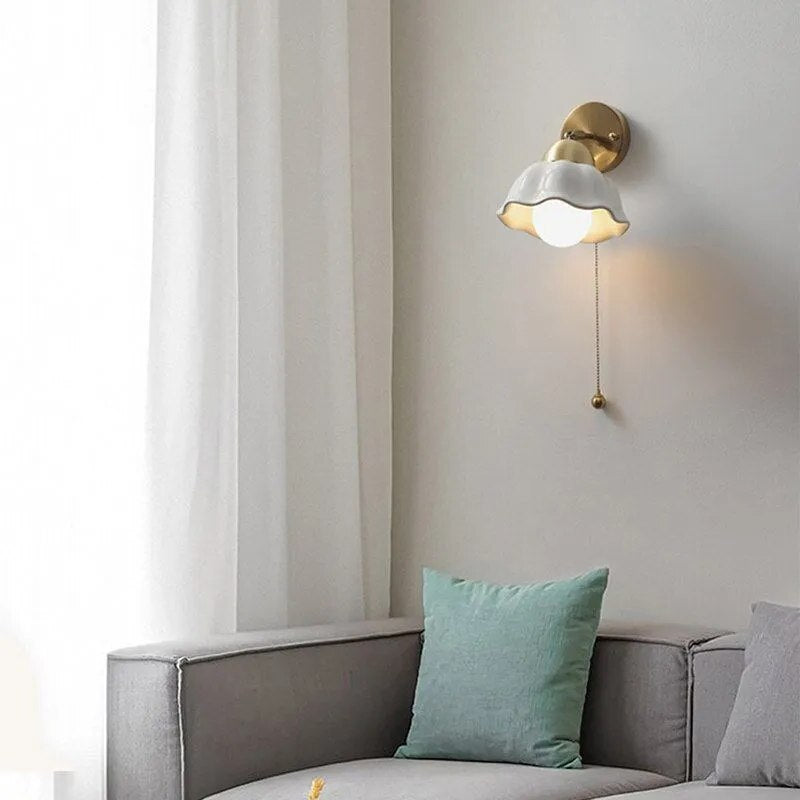 Applique murale LED en céramique nordique