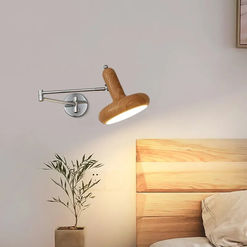 Applique murale LED médiévale crème vent rétractable