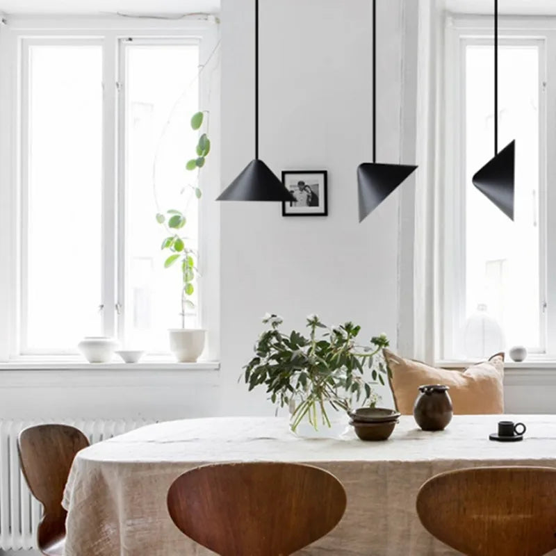 suspension LED design nordique moderne en fer multi-angles décorative