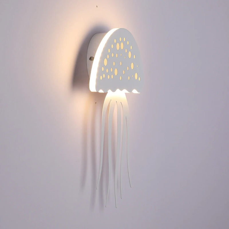 Applique murale blanche en forme de méduse à LED