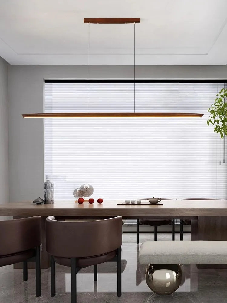 suspension LED en noyer noir tendance 	 réglable