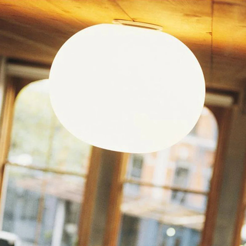 plafonnier sphérique simple applique intérieure en verre