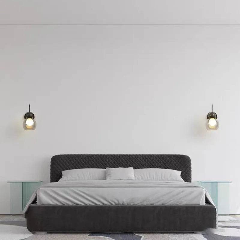 applique murale moderne en verre et cuivre pour luminaires