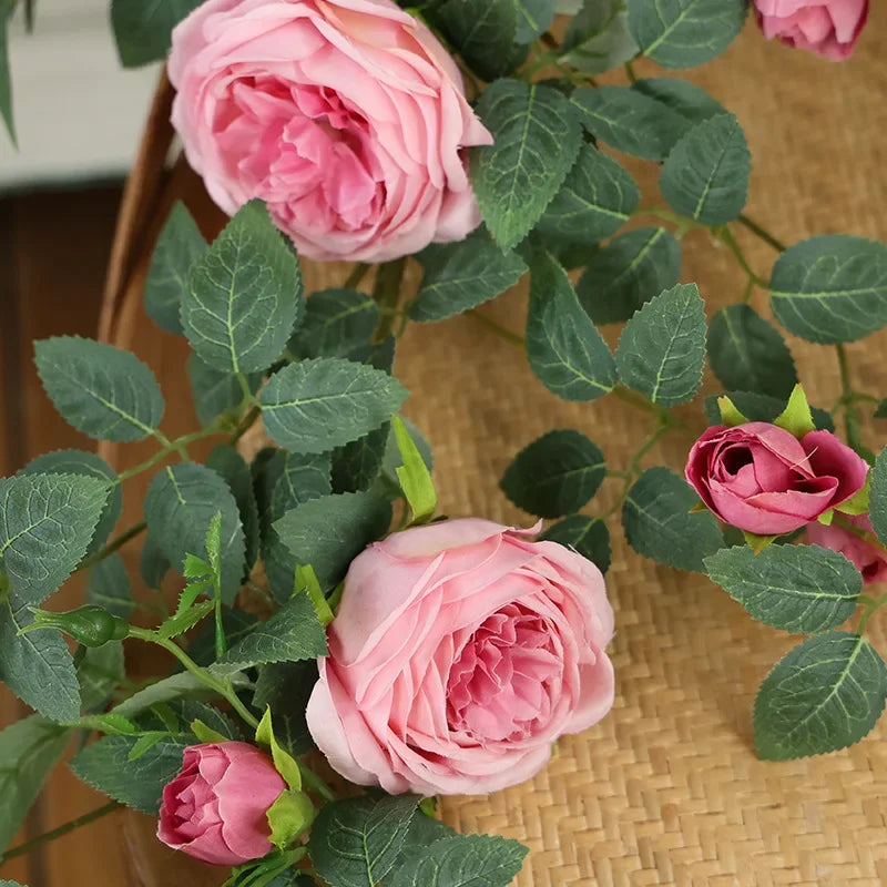 fleurs artificielles en soie roses vignes décoration florale élégante
