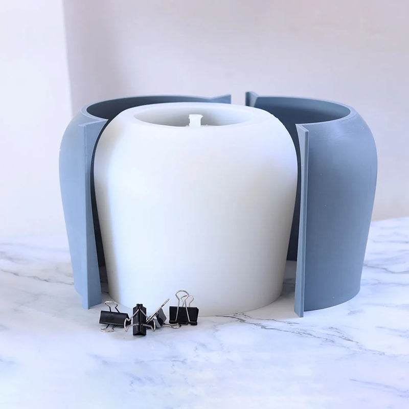 moule en silicone pour pot de fleurs en béton