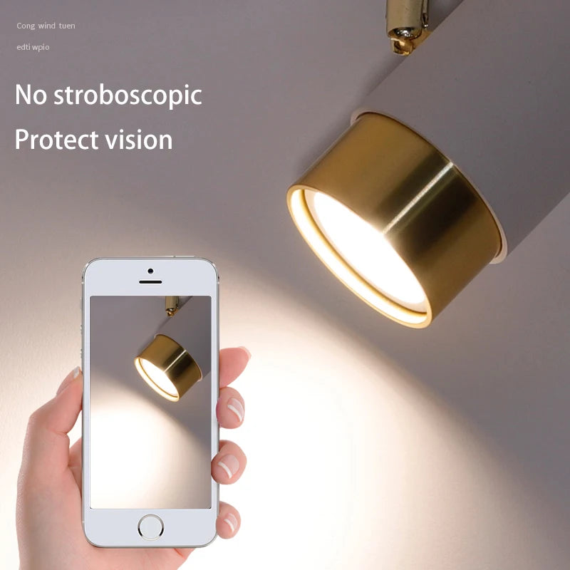 projecteur led 	gu10 spot lumière remplaçable rotatif monté en surface