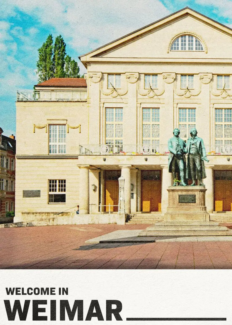 affiche artistique des villes allemandes pour décoration intérieure