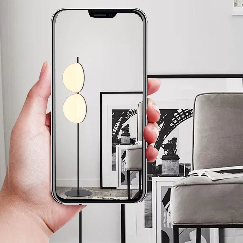 lampadaire led design nordique à lames rotatives pour décoration