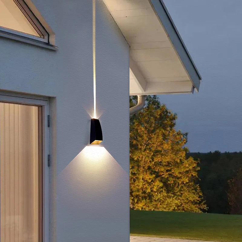 Applique murale extérieures LED étanche haut et bas applique murale AC90-260V 2*3W COB ampoule en aluminium cour jardin porche couloir lumières