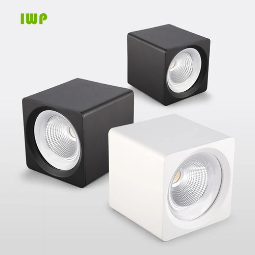 spot de plafond led dimmable carré cob surface intérieur