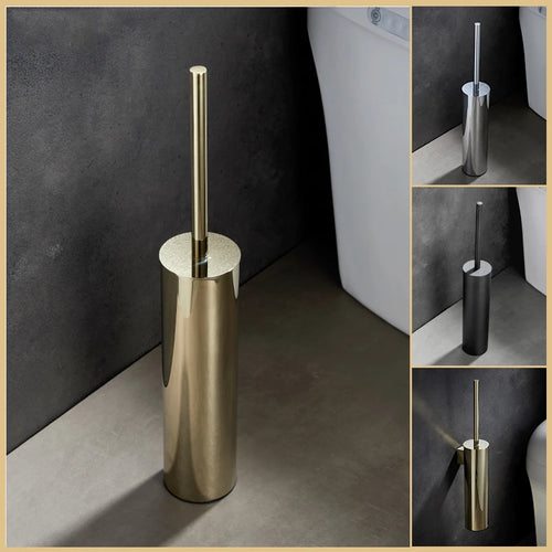 porte-brosse mural en acier inoxydable pour salle de bain