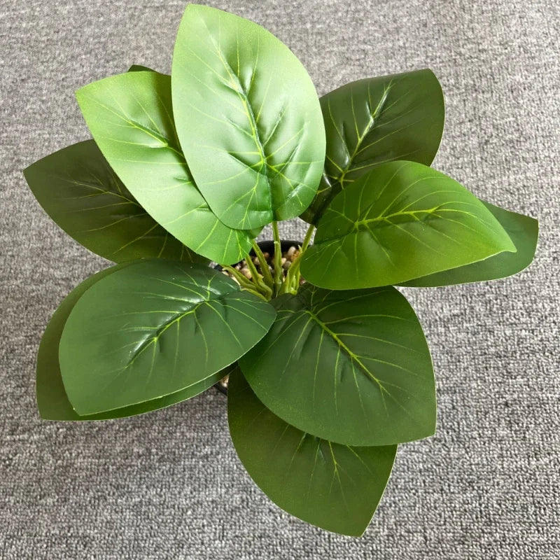 feuilles de phénix artificielles décoration verte en plastique