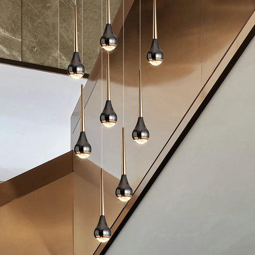 lustre long nordique moderne creux idéal pour loft hôtel appartement