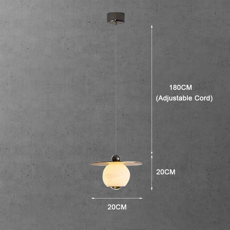 suspension nordique en boule de marbre pour intérieur