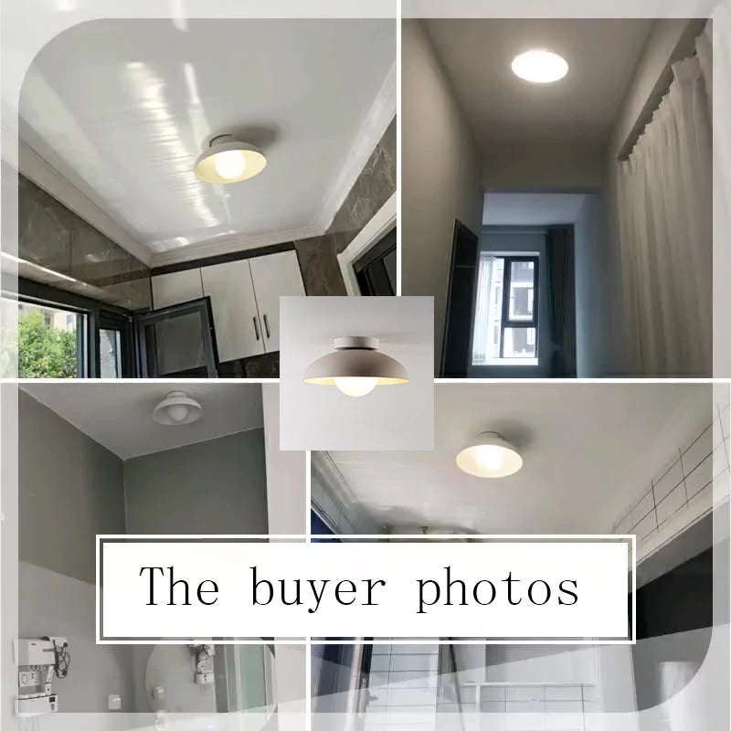 Plafonnier design moderne abat-jour arrondi