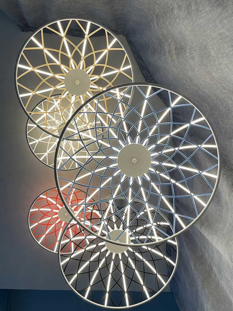 lustre design nordique pour restaurant café art italien tissé