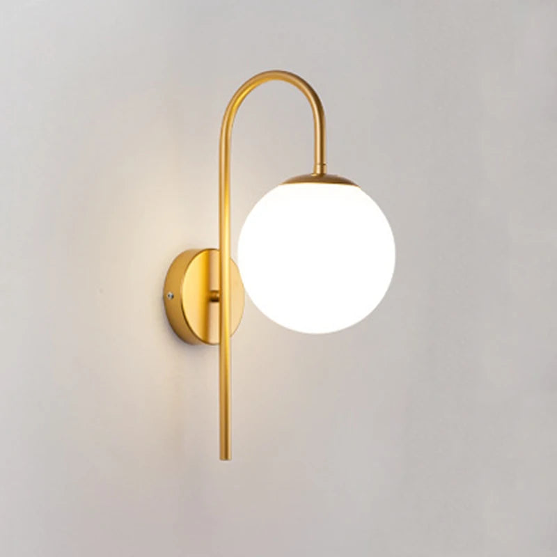 applique led boule de verre de luxe pour hôtel bar