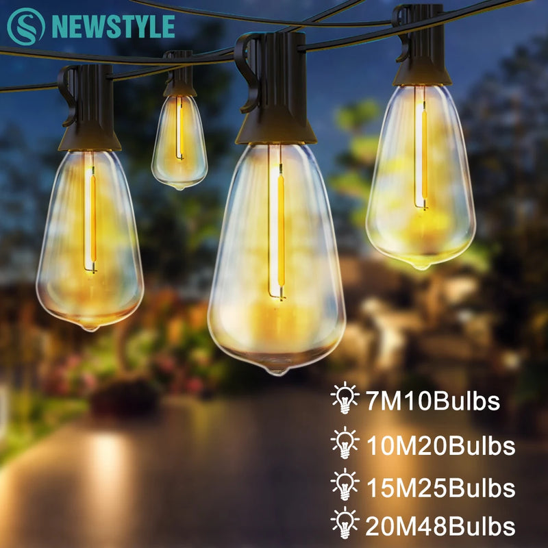 guirlande lumineuse extérieure à led pour jardin et balcon
