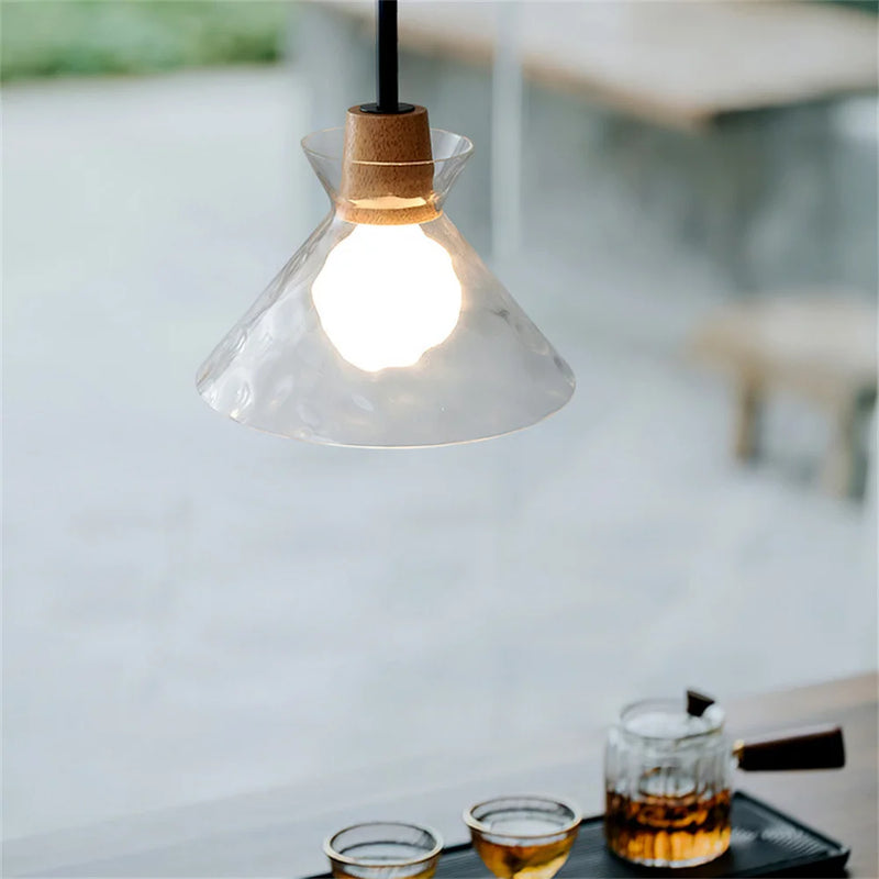 suspension LED en verre design nordique moderne décorative