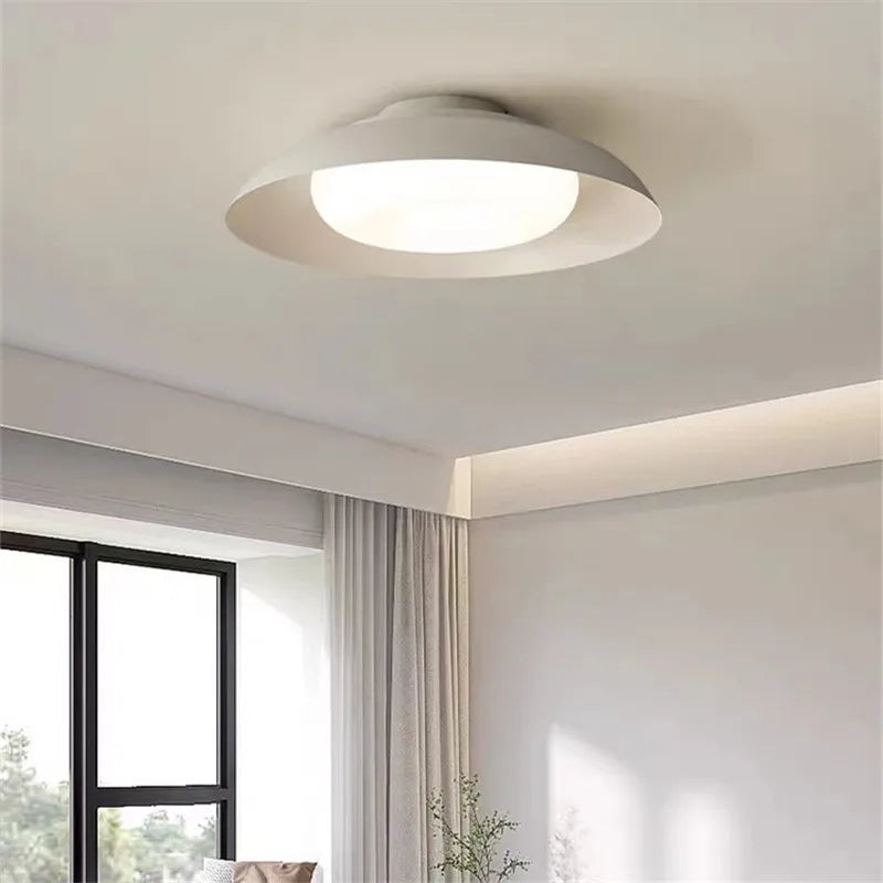 plafonnier industriel créatif en métal avec éclairage led