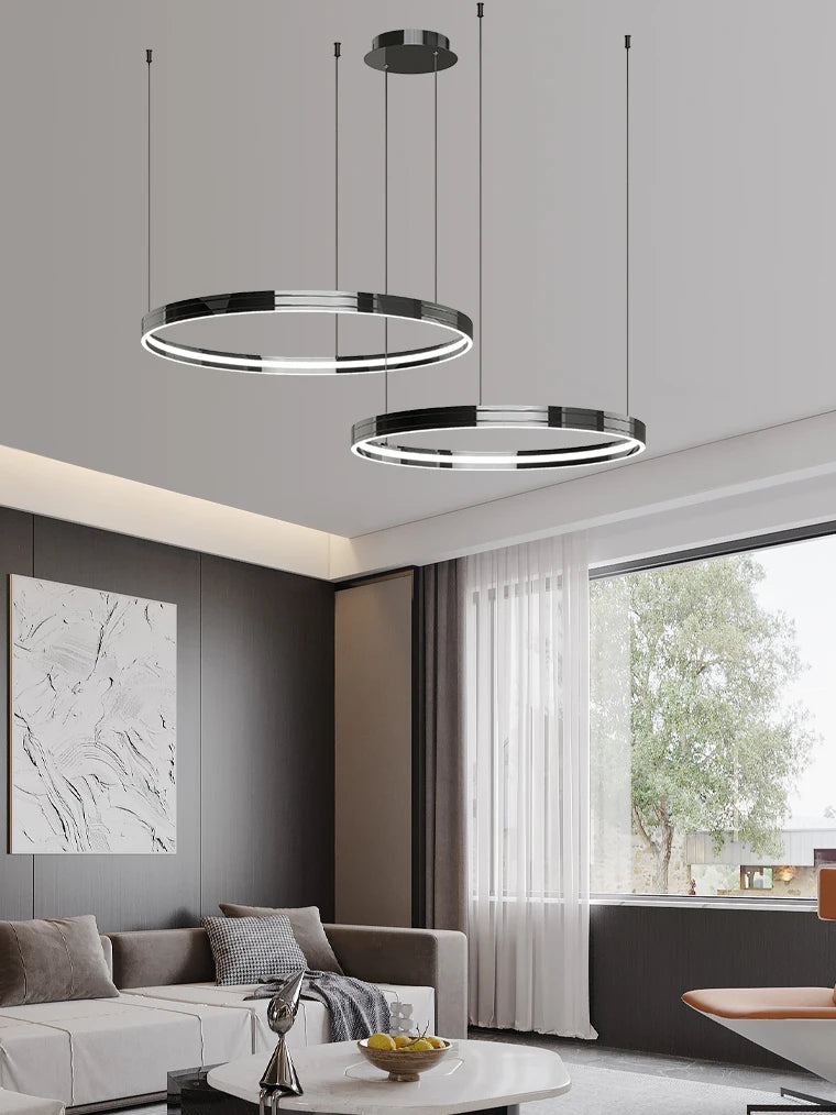 lustre en anneau moderne pour éclairage intérieur décoratif
