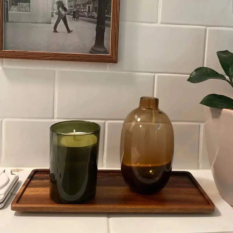 plateau en bois naturel pour fruits et collations