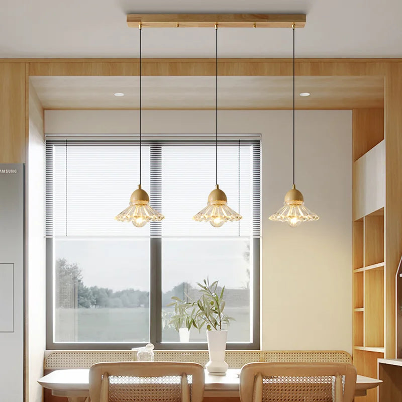 suspension LED en verre style nordique décoratif