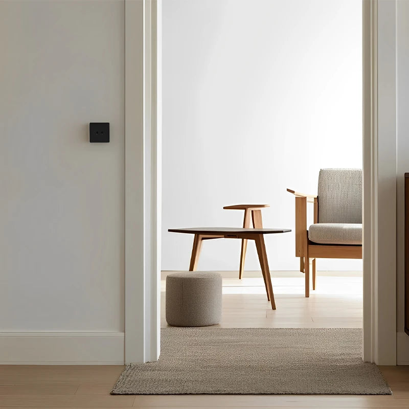 Interrupteur simple 1 voie intermédiaire switch en acier noir mat