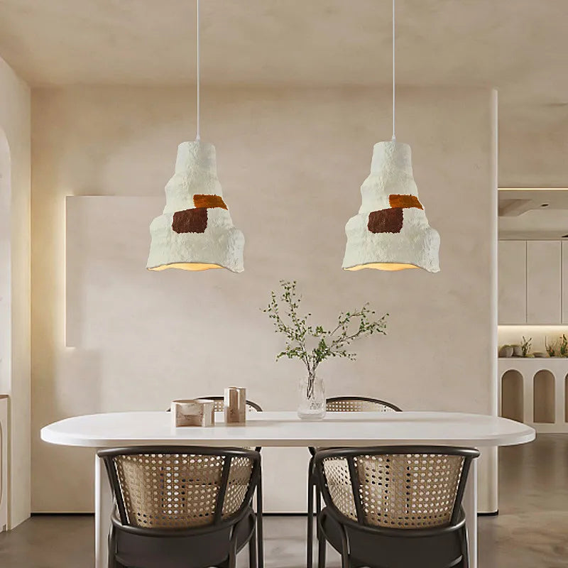 Nordique Wabi Sabi E27 Restaurant Suspension Lustres Lustre Salon Éclairage Designer Moderne Café Bar LED Décor Lampes Suspendues