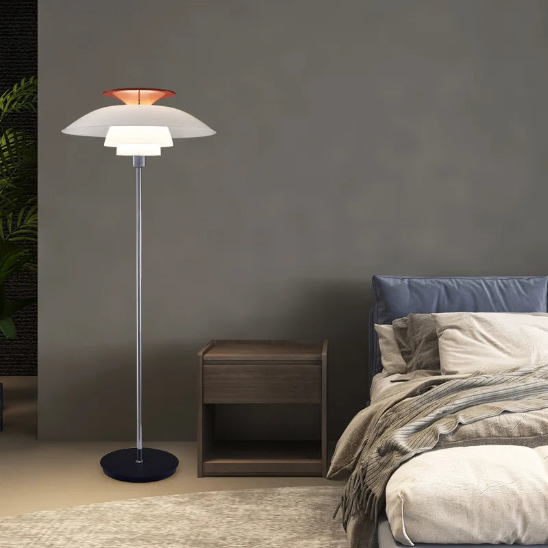 Lampadaire LED Nordic Classique Acrylique Métal