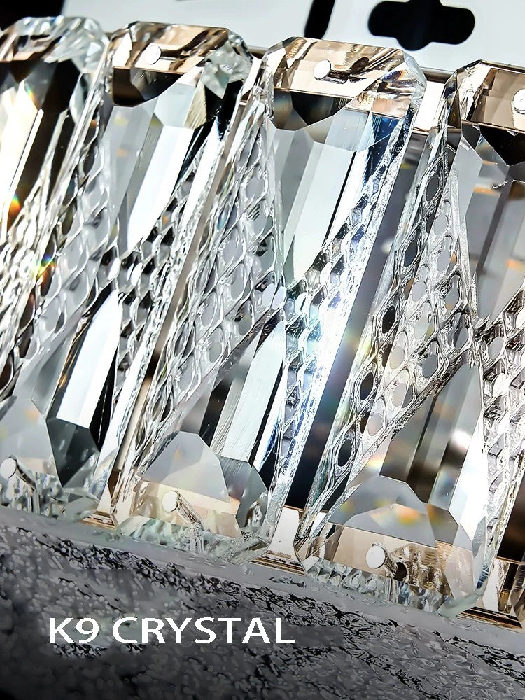 plafonnier led de luxe en cristal design moderne haute qualité lampara