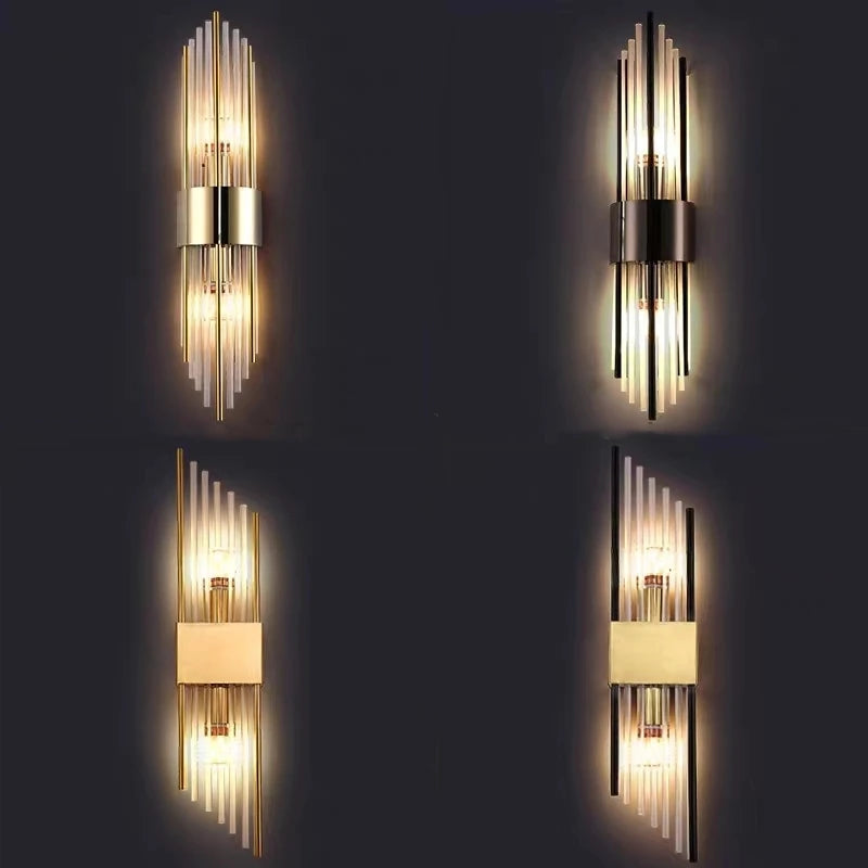 applique murale mini en verre et acier inoxydable pour divers espaces
