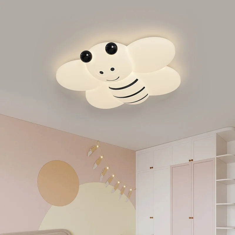 lustre nordique lumière abeille pour enfants décor dessin animé