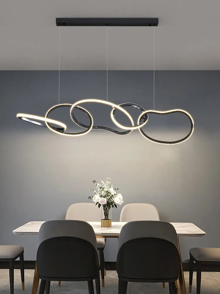 lustre moderne simple nordique luxe en acier inoxydable galvanisé