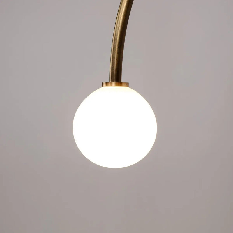 applique murale led courbée métal doré g9