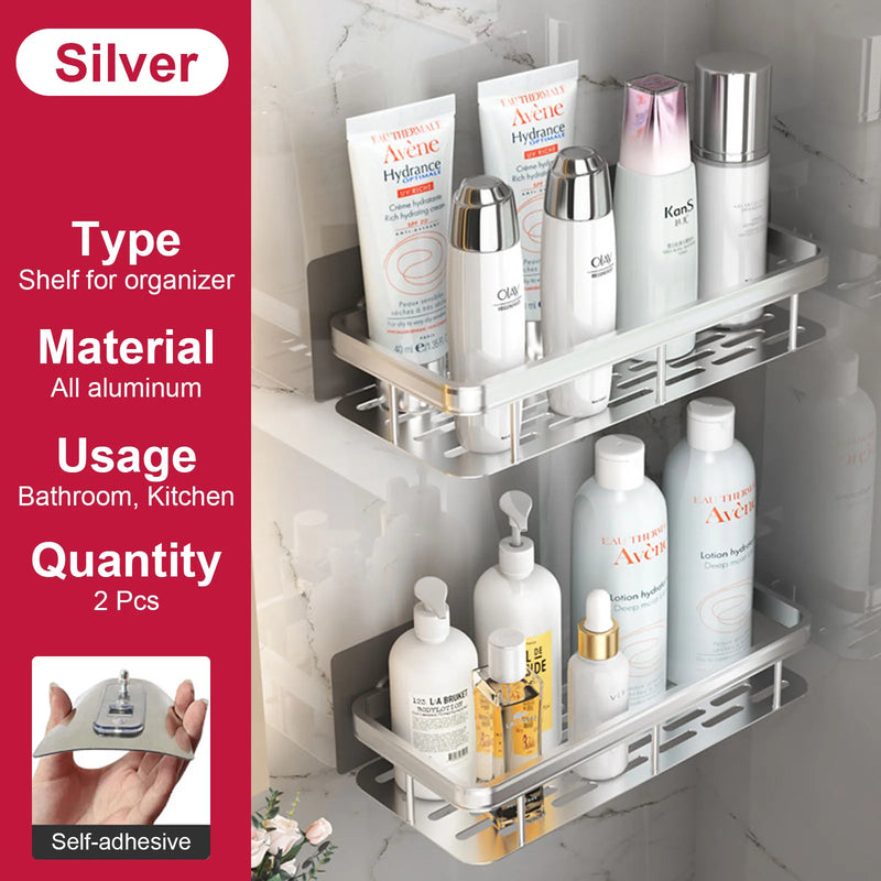etagère murale sans perçage pour rangement de salle de bain et cuisine