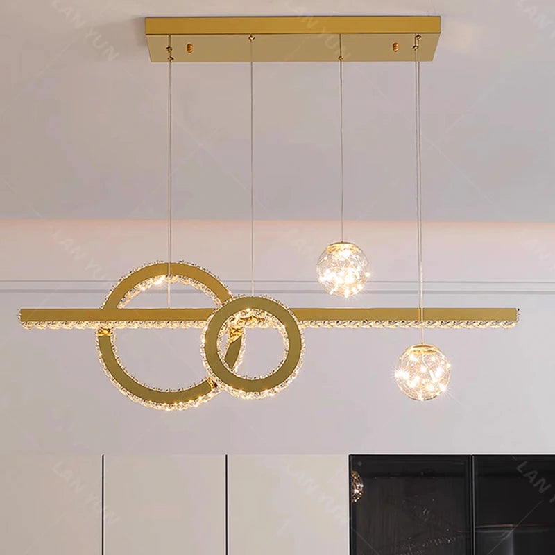 Lustre moderne en cristal pour éclairage intérieur