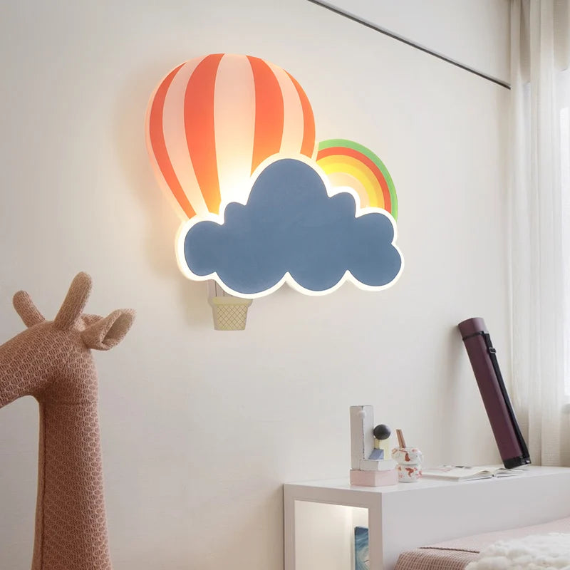 applique nuage airballons chaud enfants chevet déco écolematernelle