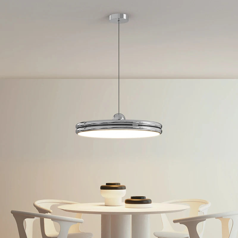 lustre circulaire nordique moderne ovni minimaliste luminaire intérieur