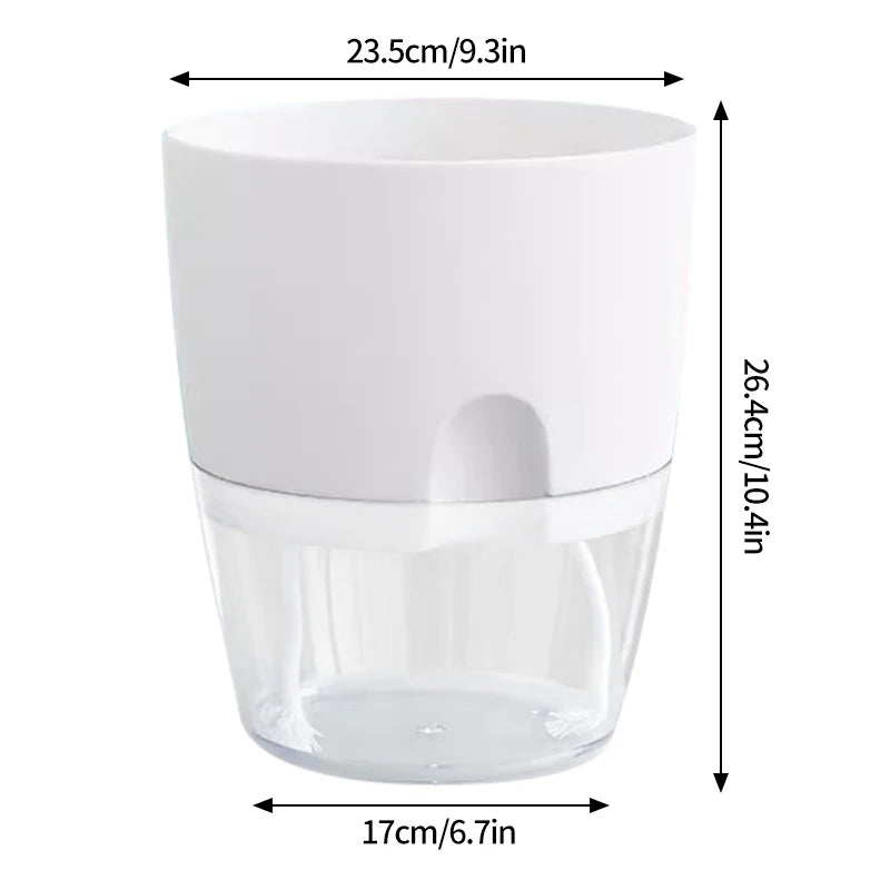 pot de fleurs auto-arrosant en plastique pour plantes succulentes