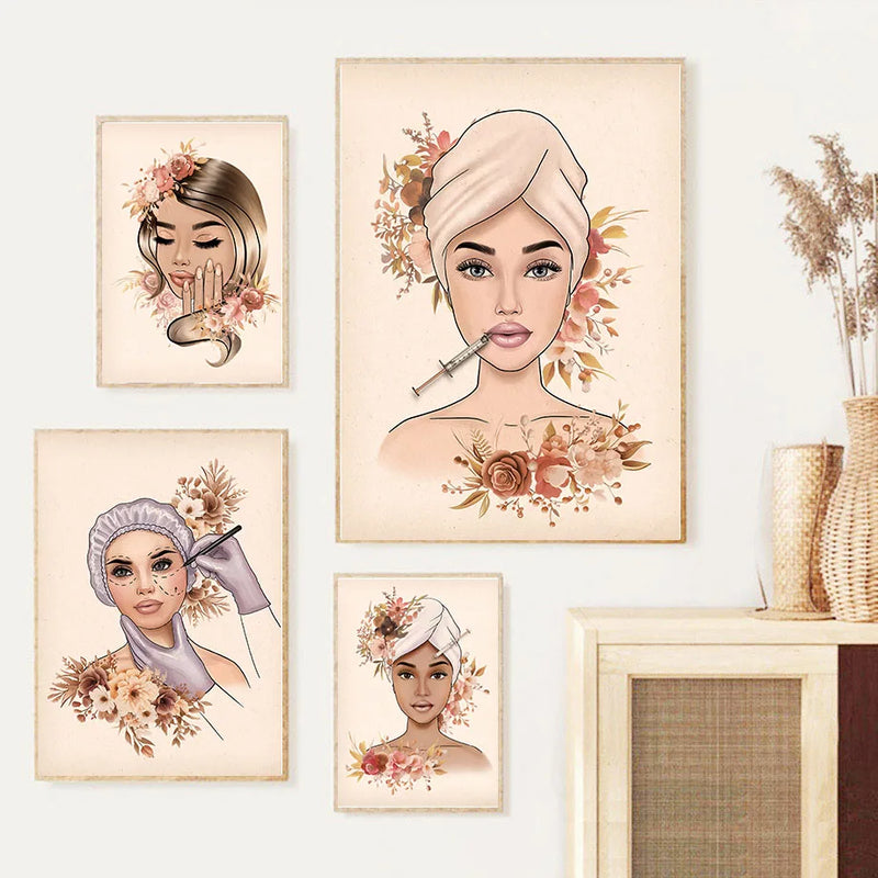 affiche de chirurgie plastique pour salon de beauté et spa