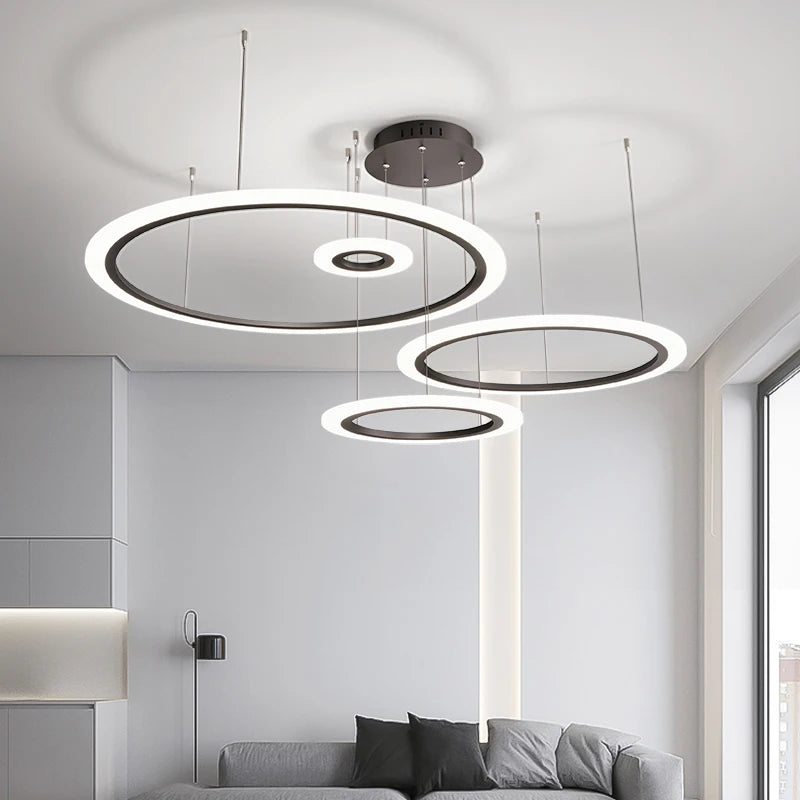 lustre led moderne minimaliste nordique anneau italien créatif